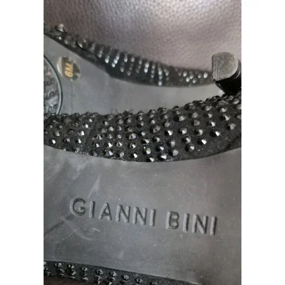 Gianni Bini Satin Studded Beaded Platform Stiletto Heels Women's Size 6 - Picture 7 of 8